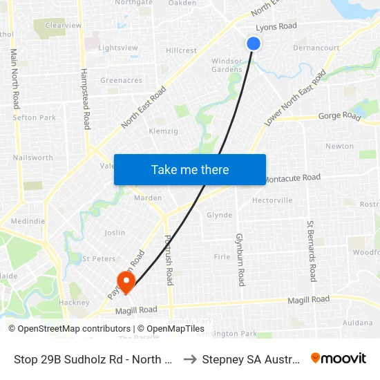 Stop 29B Sudholz Rd - North side to Stepney SA Australia map