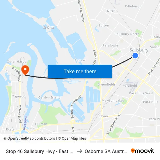 Stop 46 Salisbury Hwy - East side to Osborne SA Australia map