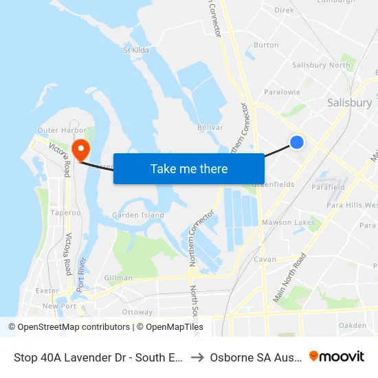Stop 40A Lavender Dr - South East side to Osborne SA Australia map