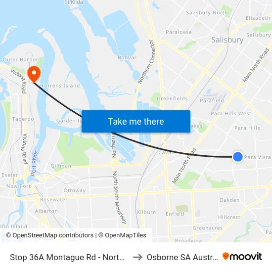 Stop 36A Montague Rd - North side to Osborne SA Australia map