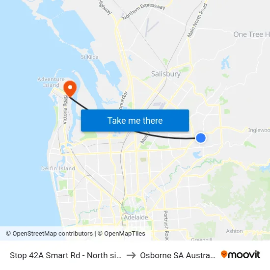 Stop 42A Smart Rd - North side to Osborne SA Australia map