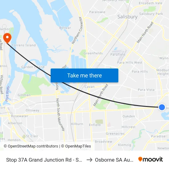 Stop 37A Grand Junction Rd - South side to Osborne SA Australia map