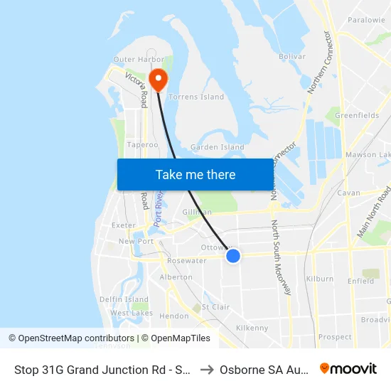 Stop 31G Grand Junction Rd - South side to Osborne SA Australia map