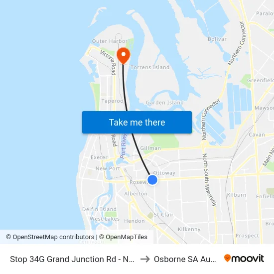 Stop 34G Grand Junction Rd - North side to Osborne SA Australia map