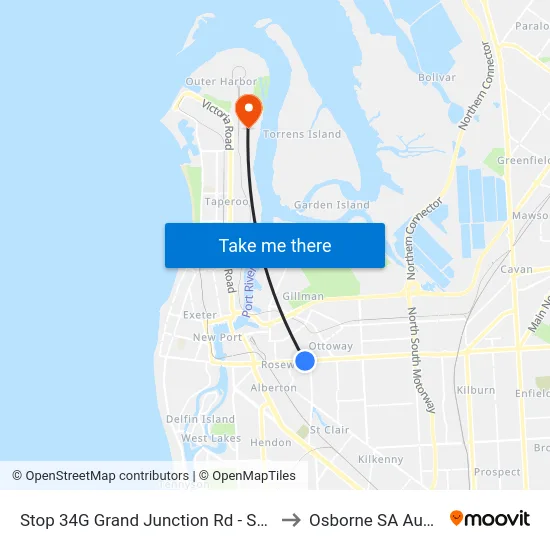 Stop 34G Grand Junction Rd - South side to Osborne SA Australia map