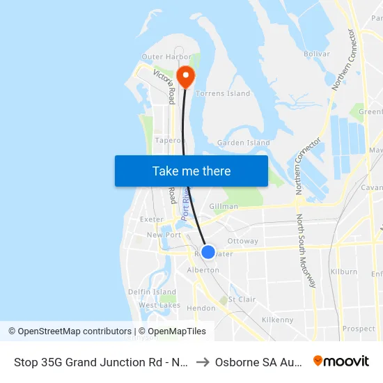 Stop 35G Grand Junction Rd - North side to Osborne SA Australia map