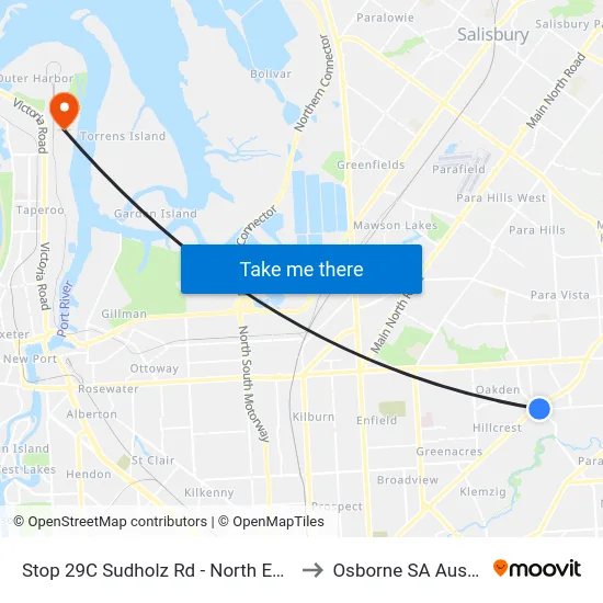 Stop 29C Sudholz Rd - North East side to Osborne SA Australia map