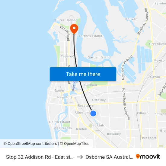 Stop 32 Addison Rd - East side to Osborne SA Australia map
