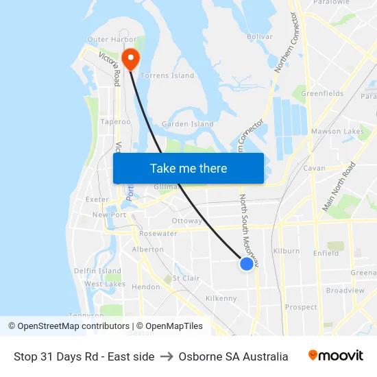 Stop 31 Days Rd - East side to Osborne SA Australia map