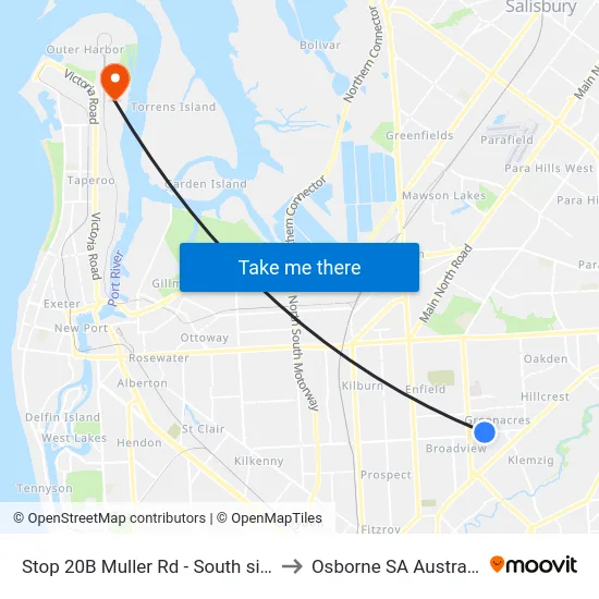 Stop 20B Muller Rd - South side to Osborne SA Australia map
