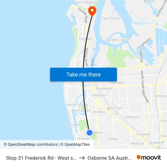 Stop 31 Frederick Rd - West side to Osborne SA Australia map