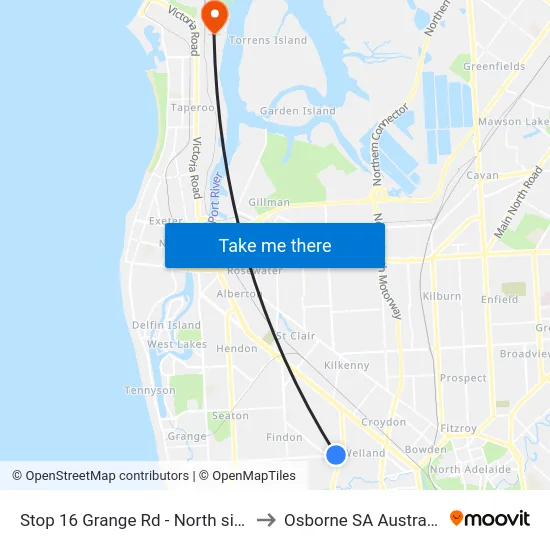 Stop 16 Grange Rd - North side to Osborne SA Australia map