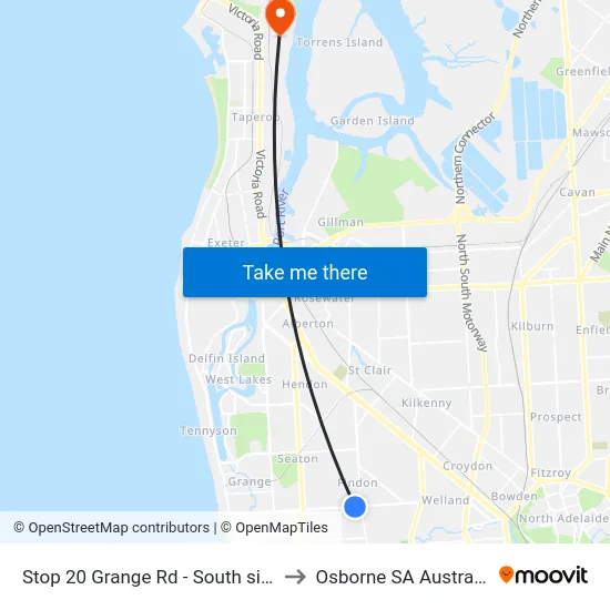 Stop 20 Grange Rd - South side to Osborne SA Australia map
