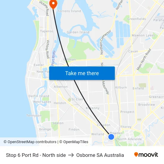 Stop 6 Port Rd - North side to Osborne SA Australia map