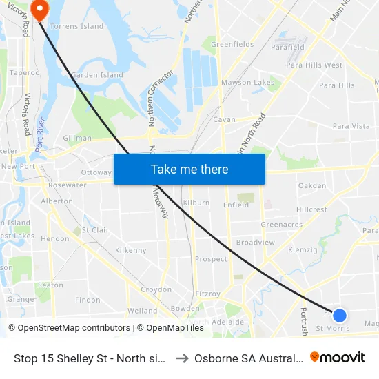 Stop 15 Shelley St - North side to Osborne SA Australia map