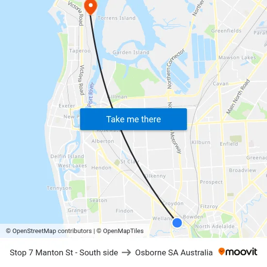 Stop 7 Manton St - South side to Osborne SA Australia map