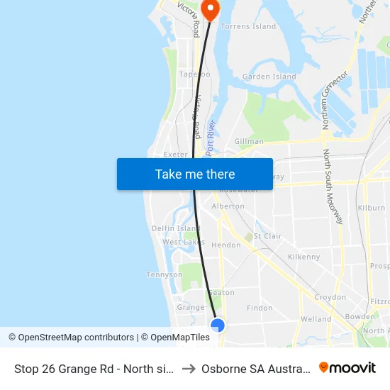 Stop 26 Grange Rd - North side to Osborne SA Australia map