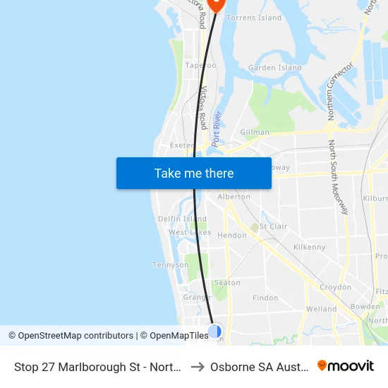 Stop 27 Marlborough St - North side to Osborne SA Australia map