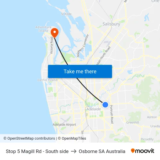 Stop 5 Magill Rd - South side to Osborne SA Australia map