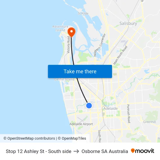 Stop 12 Ashley St - South side to Osborne SA Australia map