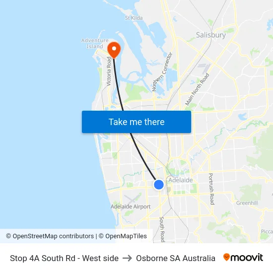 Stop 4A South Rd - West side to Osborne SA Australia map