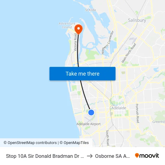 Stop 10A Sir Donald Bradman Dr - North side to Osborne SA Australia map
