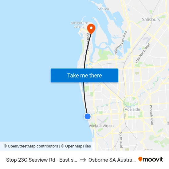Stop 23C Seaview Rd - East side to Osborne SA Australia map