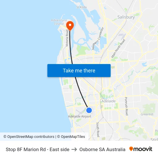 Stop 8F Marion Rd - East side to Osborne SA Australia map