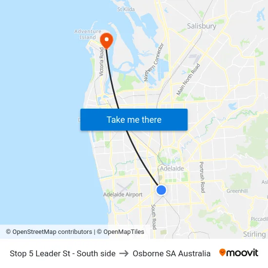 Stop 5 Leader St - South side to Osborne SA Australia map