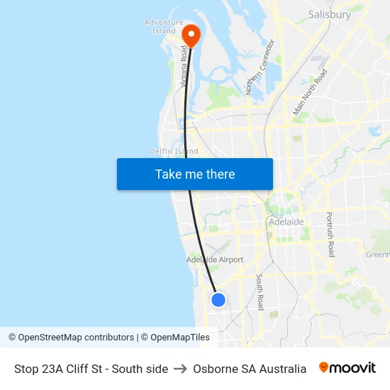 Stop 23A Cliff St - South side to Osborne SA Australia map