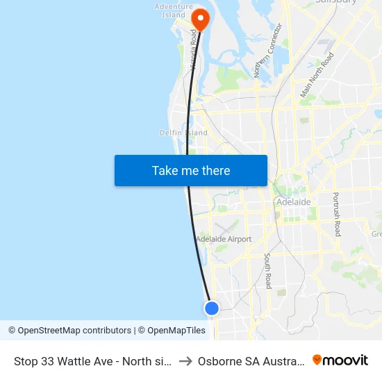Stop 33 Wattle Ave - North side to Osborne SA Australia map