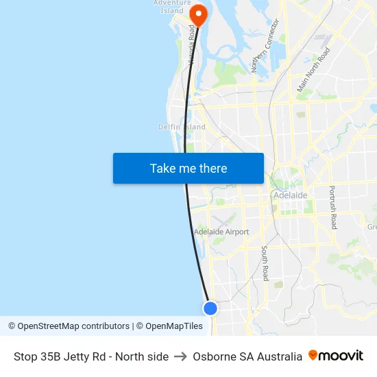 Stop 35B Jetty Rd - North side to Osborne SA Australia map