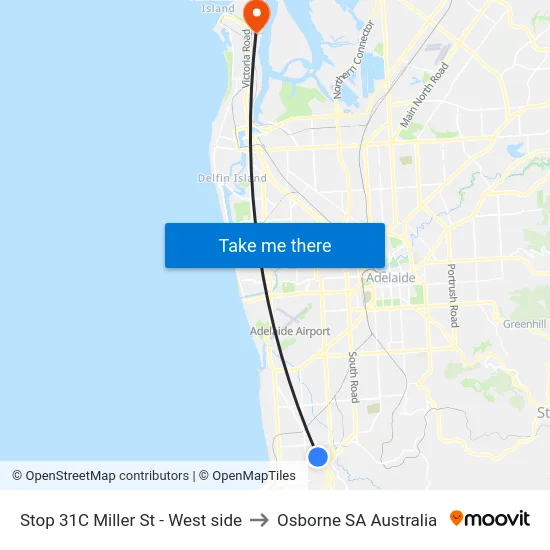 Stop 31C Miller St - West side to Osborne SA Australia map
