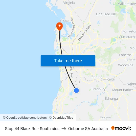 Stop 44 Black Rd - South side to Osborne SA Australia map