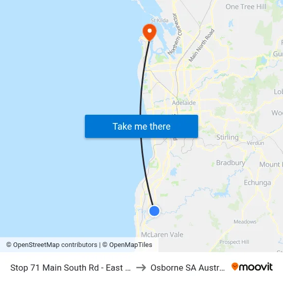 Stop 71 Main South Rd - East side to Osborne SA Australia map