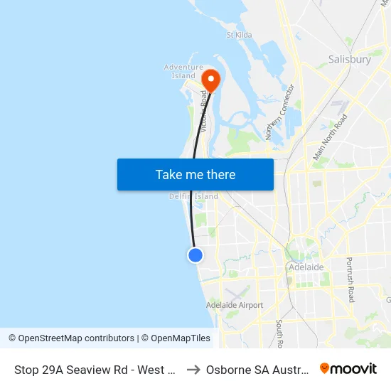 Stop 29A Seaview Rd - West side to Osborne SA Australia map