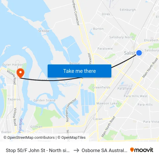 Stop 50/F John St - North side to Osborne SA Australia map