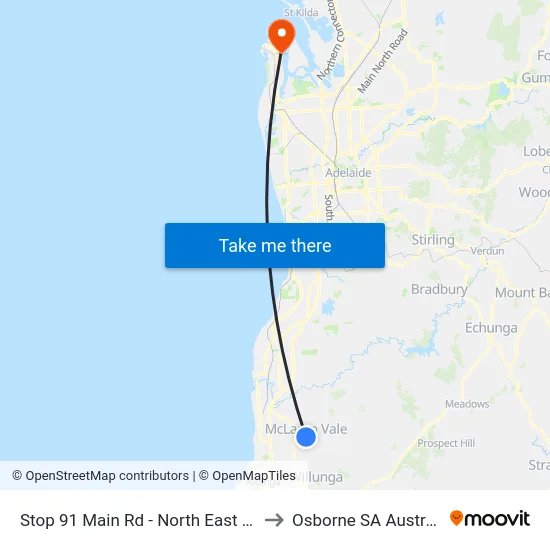 Stop 91 Main Rd - North East side to Osborne SA Australia map