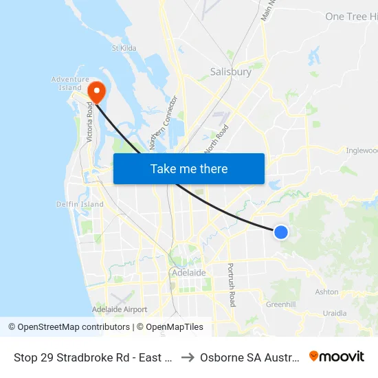 Stop 29 Stradbroke Rd - East side to Osborne SA Australia map