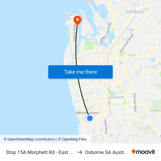 Stop 15A Morphett Rd - East side to Osborne SA Australia map