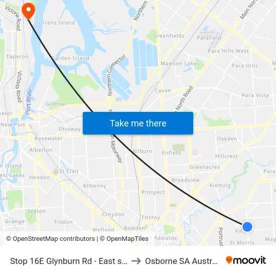 Stop 16E Glynburn Rd - East side to Osborne SA Australia map
