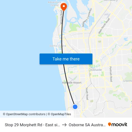 Stop 29 Morphett Rd - East side to Osborne SA Australia map