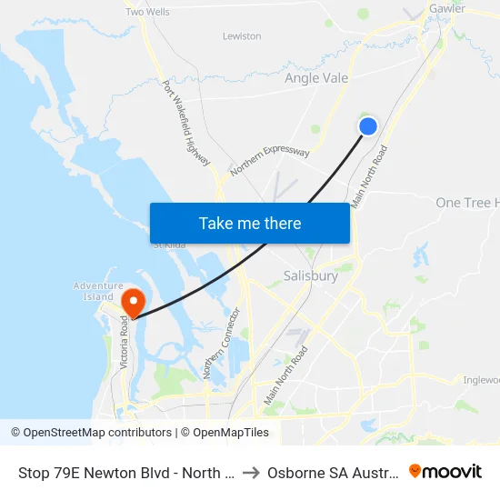 Stop 79E Newton Blvd - North side to Osborne SA Australia map