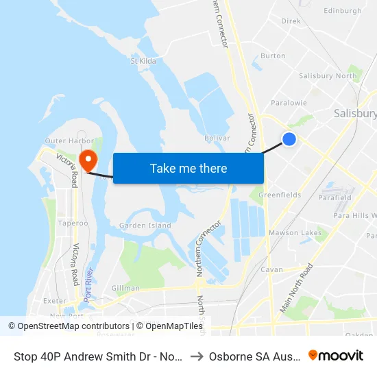 Stop 40P Andrew Smith Dr - North side to Osborne SA Australia map