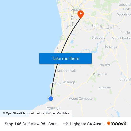 Stop 146 Gulf View Rd - South side to Highgate SA Australia map