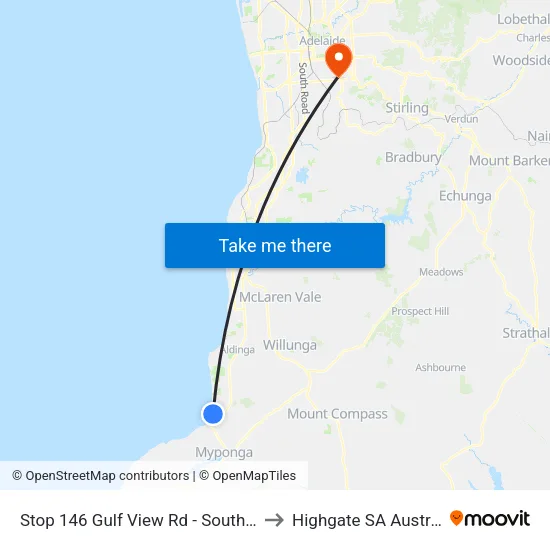 Stop 146 Gulf View Rd - South side to Highgate SA Australia map