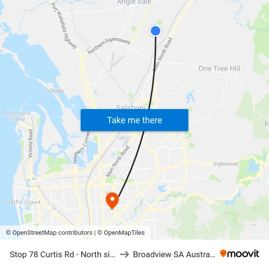 Stop 78 Curtis Rd - North side to Broadview SA Australia map