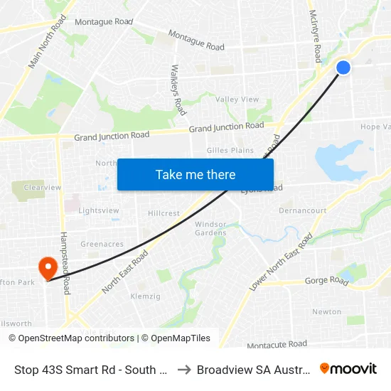Stop 43S Smart Rd - South side to Broadview SA Australia map