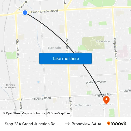 Stop 23A Grand Junction Rd - South side to Broadview SA Australia map
