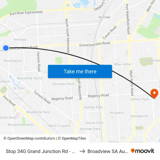 Stop 34G Grand Junction Rd - North side to Broadview SA Australia map